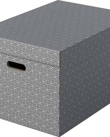 Sada 3 šedých úložných boxů Esselte Home, 35,5 x 51 cm