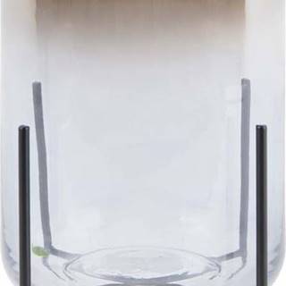 Skleněná váza PT LIVING Silver Fade, výška 23,5 cm