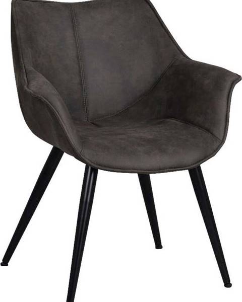Rowico Černá židle s černým kovovým podnožím Rowico Echo