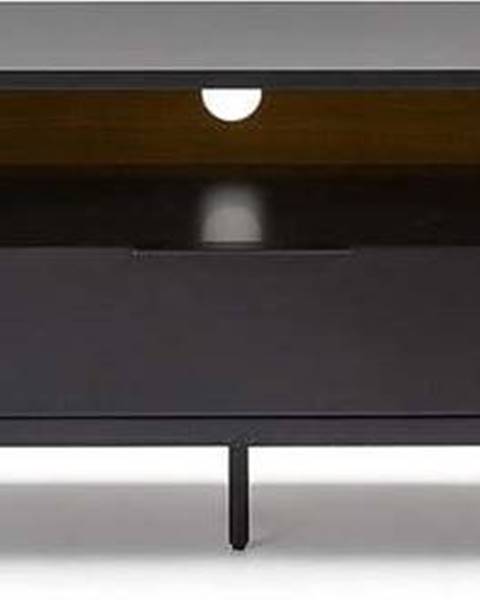 La Forma Černo-hnědý TV stolek Kave Home SAVOI, 170 x 50 cm