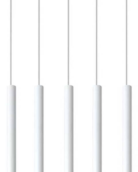 Nice Lamps Bílé závěsné svítidlo Nice Lamps Fideus, délka 45 cm