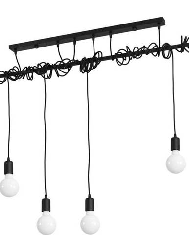 Černé závěsné svítidlo Nice Lamps Vakors, délka 150 cm