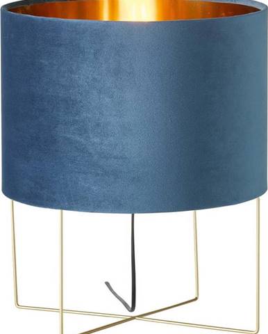 Modrá stolní lampa Fischer & Honsel Aura, výška 43 cm
