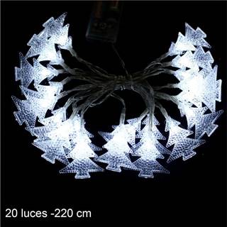 Bílý světelný LED řetěz Unimasa Pino, 20 světýlek