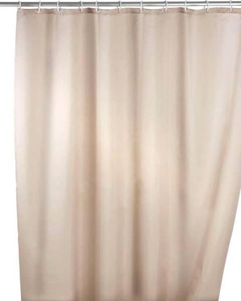 WENKO Béžový sprchový závěs s protiplísňovou povrchovou úpravou Wenko, 180 x 200 cm