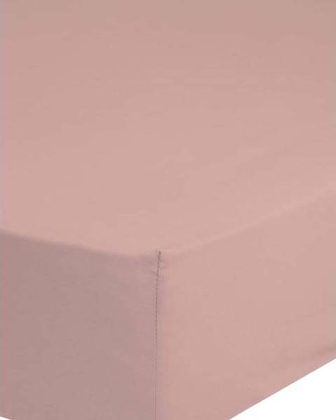HIP Růžové elastické prostěradlo z bavlněného saténu HIP, 140 x 200 cm