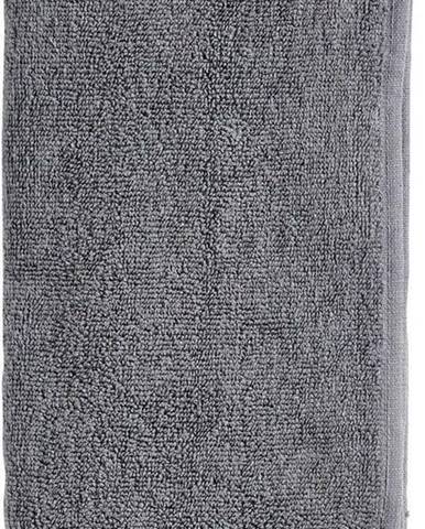 Šedý ručník s příměsí lnu Zone Inu, 100 x 50 cm