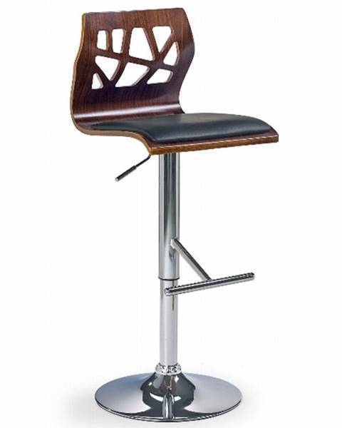 Barová židle ZH-34, ořech/černá