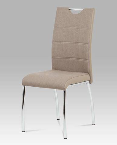 Jídelní židle HC-586 CAP2, cappuccino / chrom