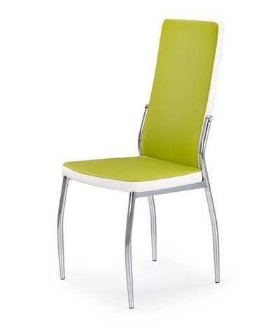 Židle K-210, zelená/bílá