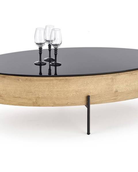 Smartshop Konferenční stolek ZENGA, dub zlatý/černá