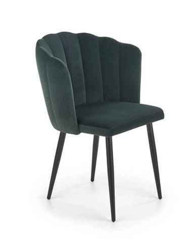 Jídelní židle K-386, tmavě zelená