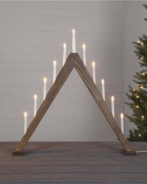 Star Trading Hnědý vánoční LED svícen Star Trading Trill, výška 79 cm