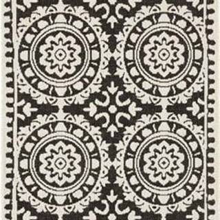 Černo-krémový venkovní koberec NORTHRUGS Jardin, 80 x 250 cm