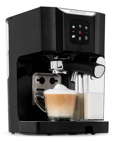 Klarstein BellaVita, kávovar, 1450 W, 20 bar, napěňovač mléka, 3 v 1, černý