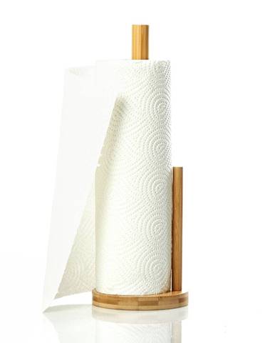 Klarstein Držák na papírové utěrky, s vodítkem, držák na papírové utěrky, 15 x 35,5 cm, bambus