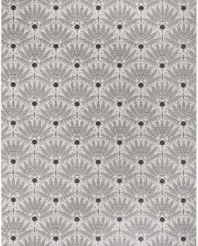 Černo-šedý venkovní koberec Ragami Amsterdam, 80 x 150 cm