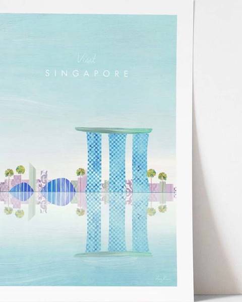 Travelposter Plakát Travelposter Singapore, 50 x 70 cm