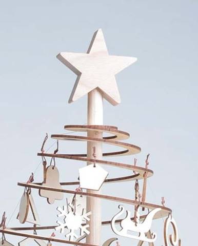 Dřevěná hvězda na dekorativní vánoční stromek Spira Small