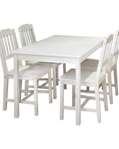 Stůl + 4 židle 8849 bílý lak