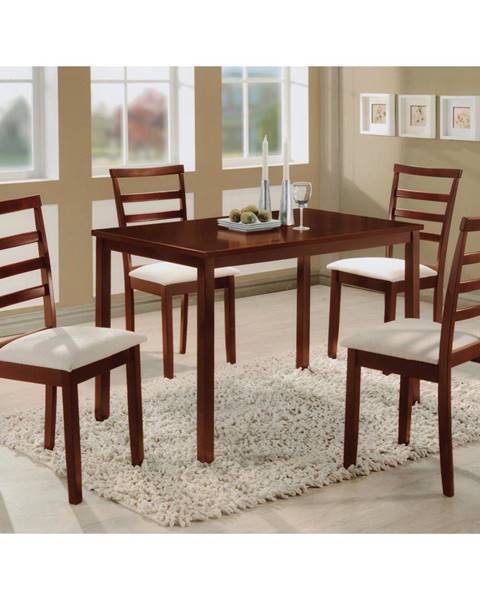 Smarshop Stůl + 4 židle LIVORNO lak třešeň
