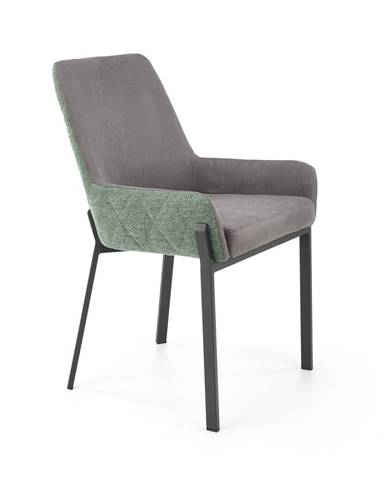 Jídelní židle K439, šedá/zelená