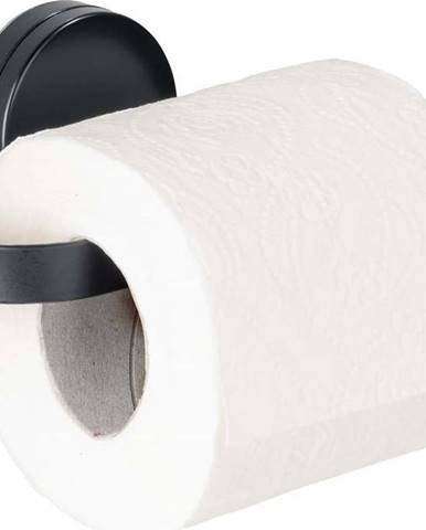 Černý držák na toaletní papír Wenko Static-Loc® Pavia