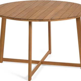 Zahradní jídelní stůl z akáciového dřeva Kave Home Dafne, ⌀ 120 cm