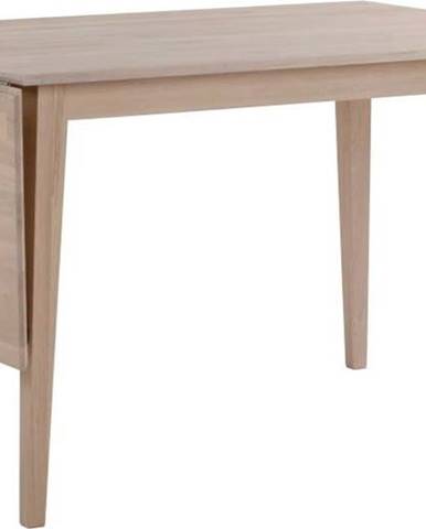Matně lakovaný sklápěcí dubový jídelní stůl Rowico Mimi, 120 x 80 cm