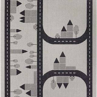 Černý dětský koberec Ragami Roads, 120 x 170 cm