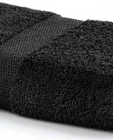 Černý ručník DecoKing Marina, 50 x 100 cm