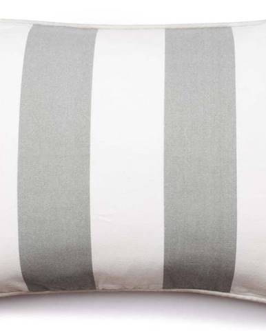 Bílo-šedý povlak na polštář WeLoveBeds Belts Grey, 40 x 60 cm