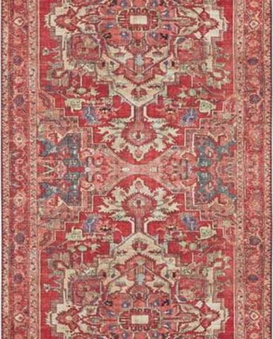 Červený koberec Nouristan Leta, 80 x 200 cm