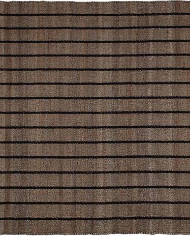 Hnědo-černý koberec WOOOD Basil, 170 x 240 cm