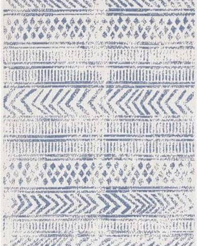 Modro-krémový venkovní koberec NORTHRUGS Biri, 80 x 250 cm