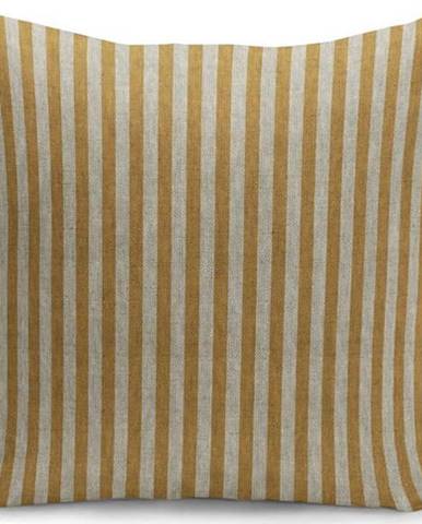 Hnědo-béžový povlak na polštář Kate Louise Stripes, 45 x 45 cm