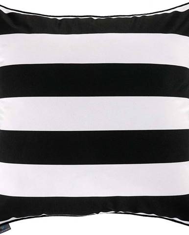 Černo-bílý povlak na polštář WeLoveBeds Belts, 60 x 60 cm