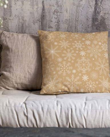 Vánoční bavlněný dekorativní polštář Butter Kings Frozen Snowflakes, 50 x 50 cm