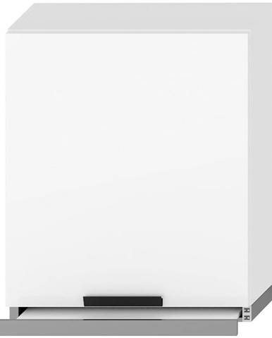 Kuchyňská Skříňka Denis W60/68 Slim Pl S Černou Digestoří Bílý Satén Mat/Bílý