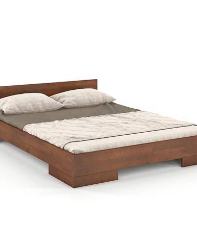 Dřevěná buková postel Skandica Spectrum Nízký 200x200 Ořech