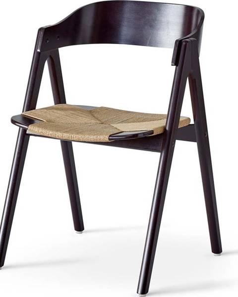 Hammel Černá jídelní židle z bukového dřeva s ratanovým sedákem Findahl by Hammel Mette