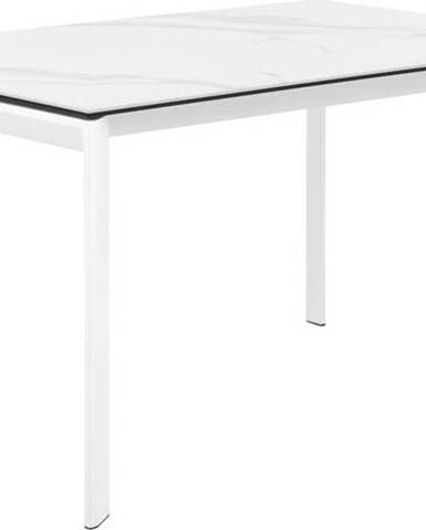 Bílošedý rozkládací jídelní stůl sømcasa Tamara, 160 x 90 cm