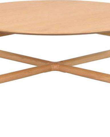 Přírodní odkládací stolek z dubového dřeva Rowico Holton, ø 80 cm