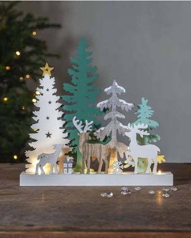 Vánoční světelná LED dekorace Star Trading Reinbek Forest, délka 30 cm