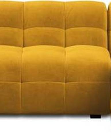 Žlutá sametová rohová pohovka Windsor & Co Sofas Vesta, pravý roh