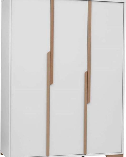 Pinio Bílá dětská šatní skříň Pinio Snap, 145 x 195 cm