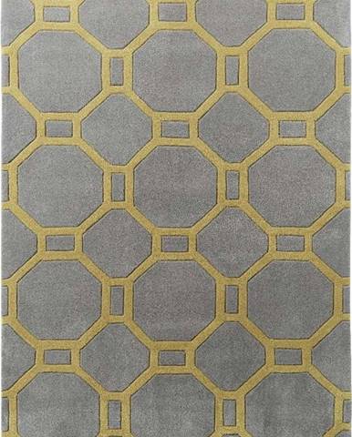 Žluto-šedý koberec Think Rugs Hong Kong, 120 x 170 cm