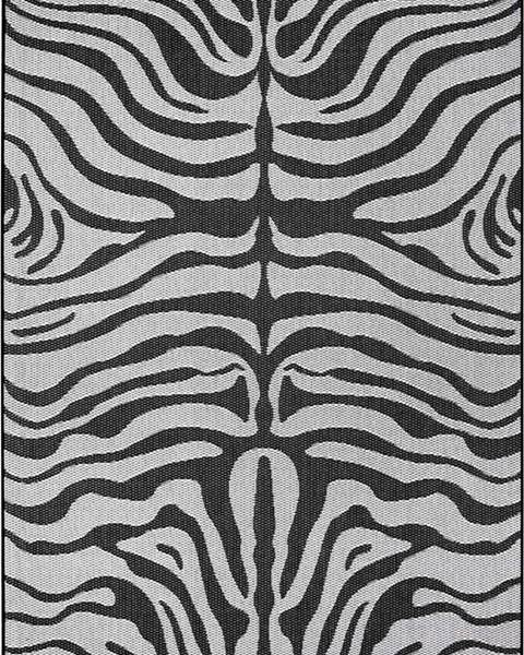Ragami Černo-šedý venkovní koberec Ragami Safari, 80 x 150 cm