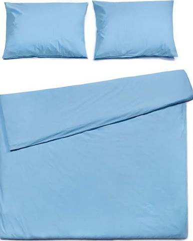 Blankytně modré bavlněné povlečení na dvoulůžko Bonami Selection, 160 x 220 cm