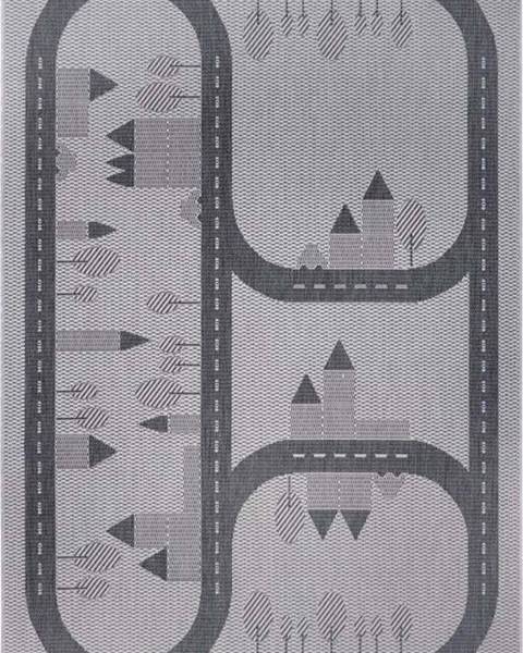 Ragami Šedý dětský koberec Ragami Roads, 120 x 170 cm